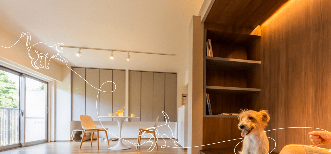 背景画像 - ペットと暮らす住宅の風景